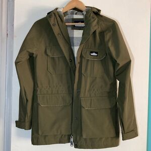 Penfield Kesson Jacket Womens Size S Olive Green Zip Front Parka